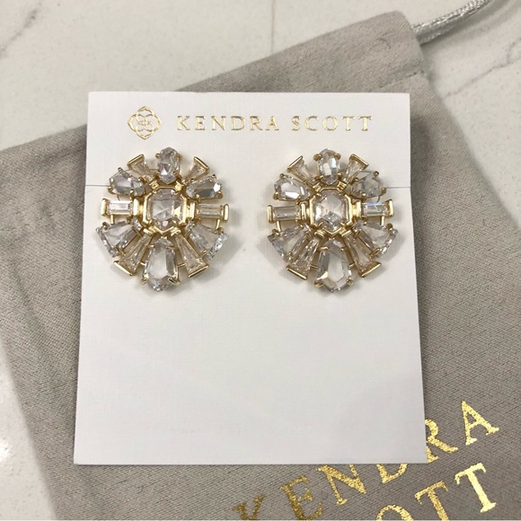 NWT - Kendra Scott- Jentry Stud Earrings in Lustre Glass - Picture 2 of 7